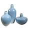 Uttermost Celestial Frost Pale Blue Glass Vases Set of 3