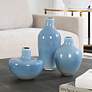 1_Uttermost Celestial Frost Pale Blue Glass Vases Set of 3