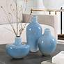 3_Uttermost Celestial Frost Pale Blue Glass Vases Set of 3 more views