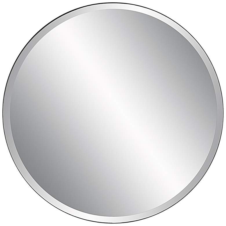 Uttermost Cerelia Matte Black 34 inch Round Wall Mirror