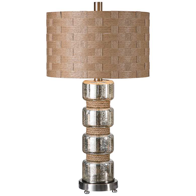 Image 1 Uttermost Cerreto Rope and Mercury Glass Table Lamp