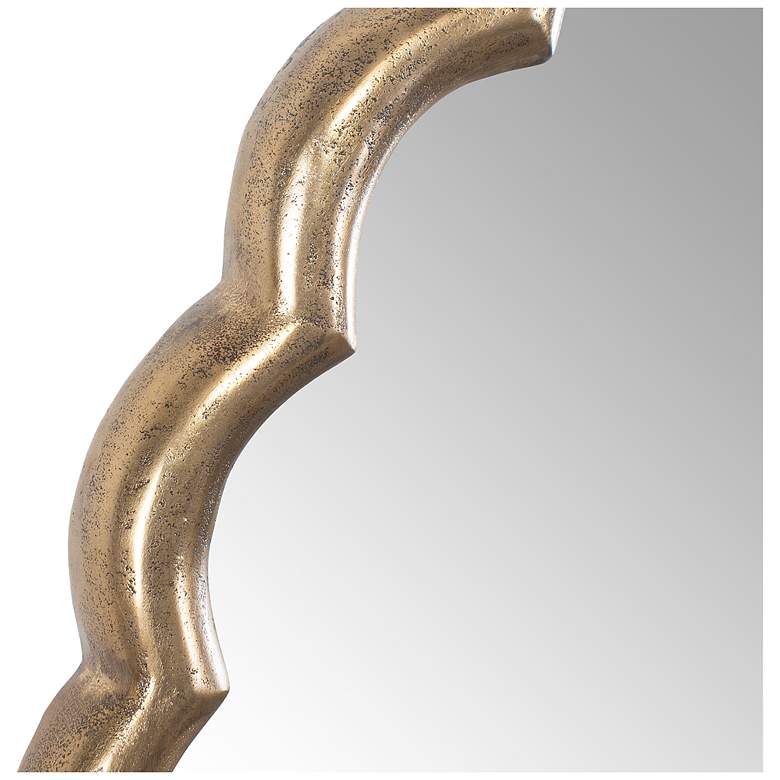 Image 5 Uttermost Cerrito Brass 34" Round Mirror more views