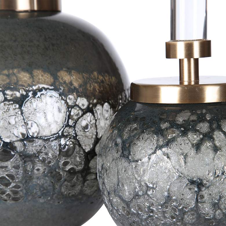 Image 4 Uttermost Cessair Blue and Gray Art Glass Bottles Set of 2 more views