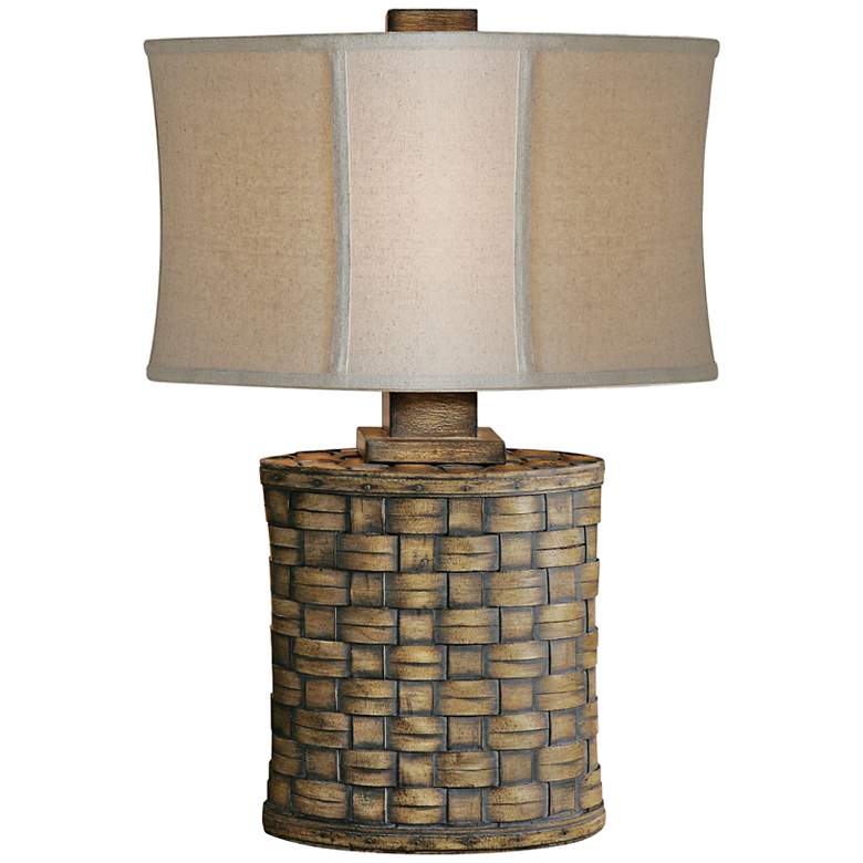 Image 1 Uttermost Cestino Light Pecan And Gray Wash Table Lamp