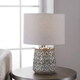 Image1 of Uttermost Cetona Old World Blue-Gray Accent Table Lamp