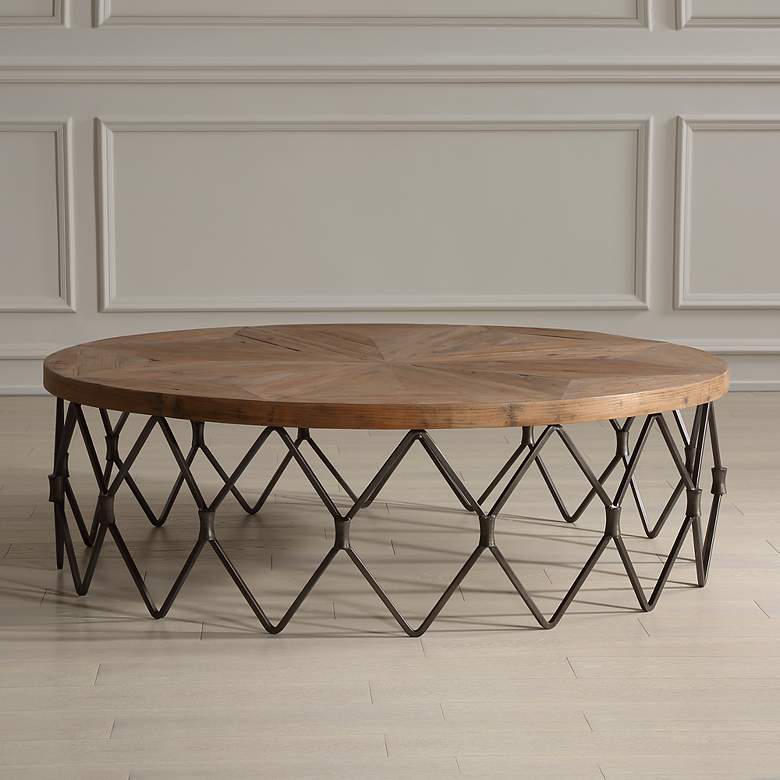 Image 1 Uttermost Chain Reaction 54" Round x 17" High Coffee Table