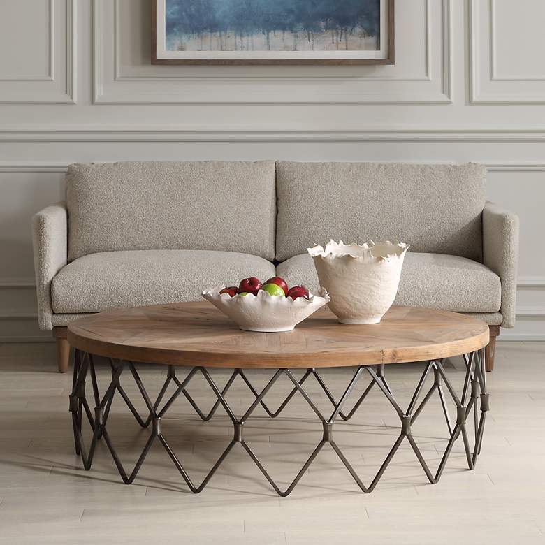 Image 3 Uttermost Chain Reaction 54" Round x 17" High Coffee Table more views