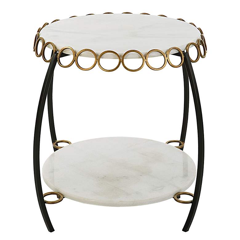 Image 2 Uttermost Chainlink 25.25" W x 22.5" H Side Table
