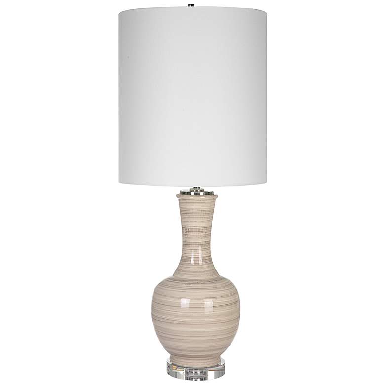 Image 2 Uttermost Chalice Brown Ceramic Table Lamp