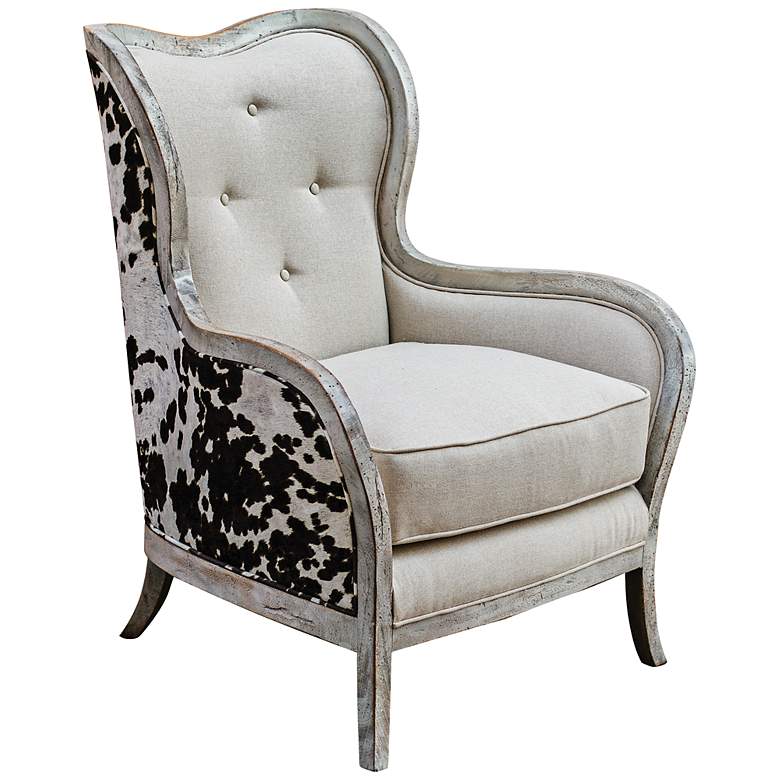 Image 3 Uttermost Chalina Bone White Armchair