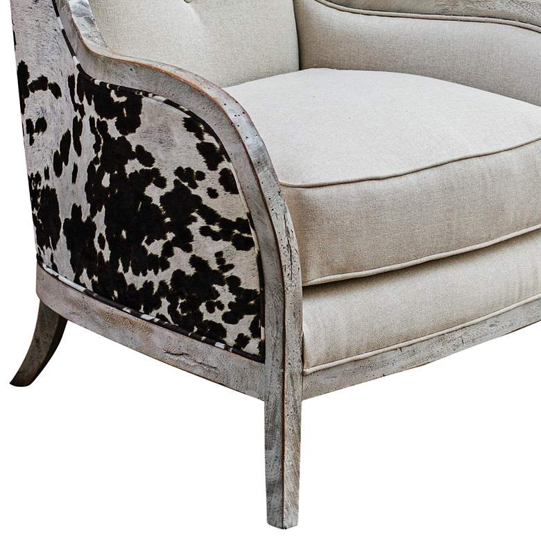 Image 5 Uttermost Chalina Bone White Armchair more views