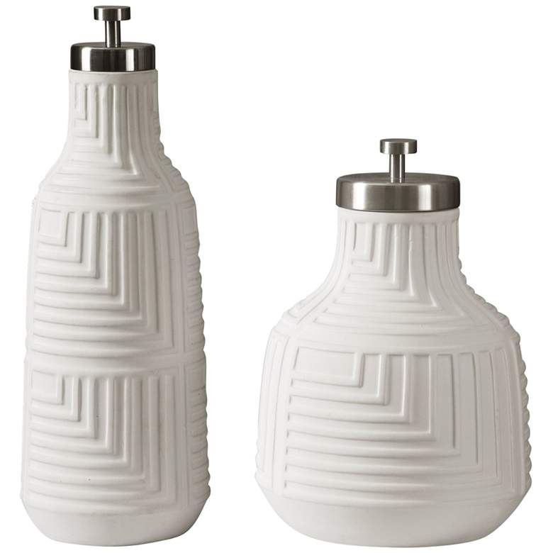 Uttermost Chandran White Decorative Containers Set of 2
