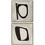 2_Uttermost Characters 2-Piece 41" Square Hand Painted Framed Canvas Wall Art