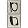 Uttermost Characters 2-Piece 41" Square Hand Painted Framed Canvas Wall Art