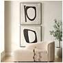 1_Uttermost Characters 2-Piece 41" Square Hand Painted Framed Canvas Wall Art