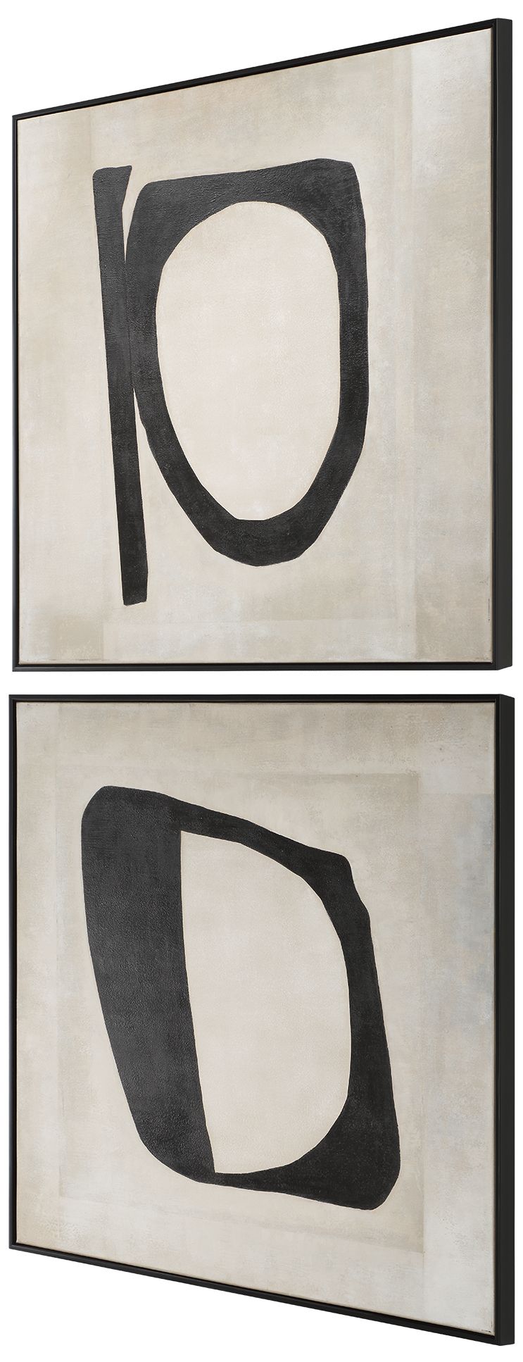 Image 3 Uttermost Characters 2-Piece 41" Square Hand Painted Framed Canvas Wall Art more views