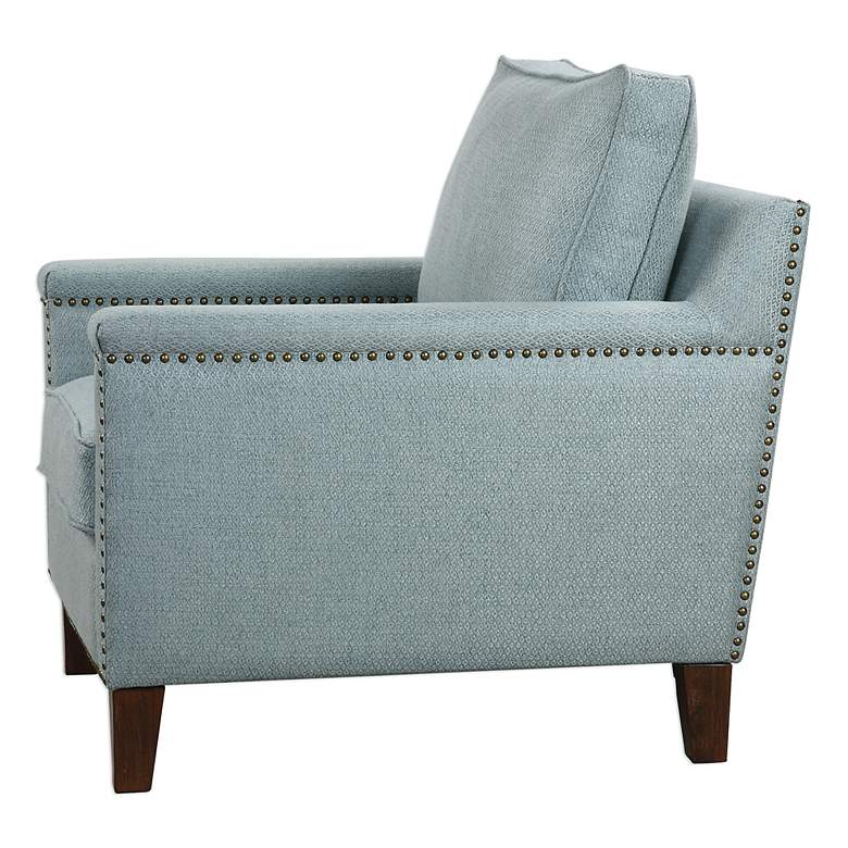 Image 5 Uttermost Charlotta Light Sea Mist Fabric Accent Chair more views