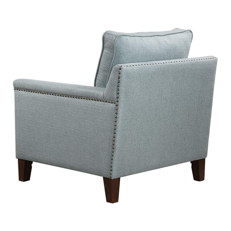 Image 7 Uttermost Charlotta Light Sea Mist Fabric Accent Chair more views