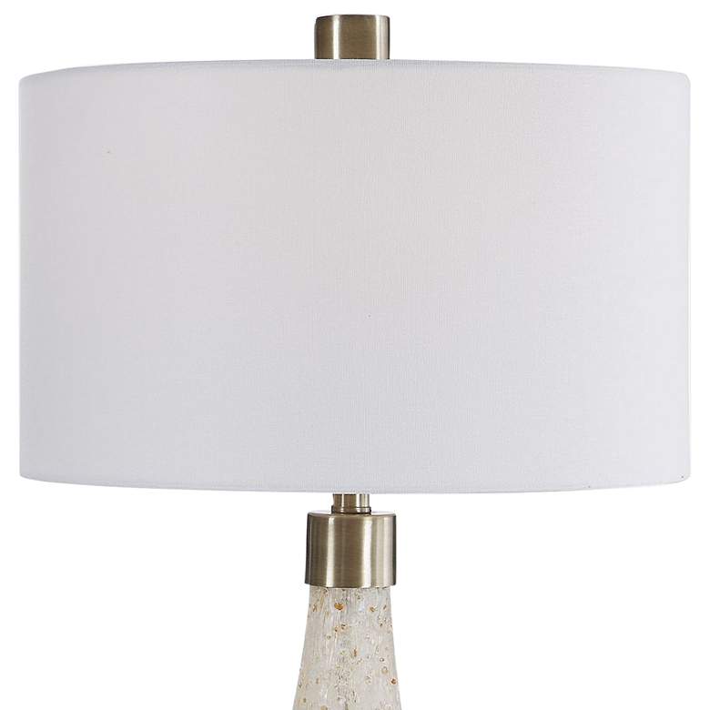 Uttermost Chaya White and Brown Art Glass Table Lamp more views