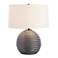 Uttermost Chelsom 22" High Satin Black Ceramic Table Lamp