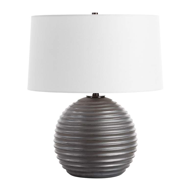 Image 4 Uttermost Chelsom 22" High Satin Black Ceramic Table Lamp more views