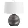 4_Uttermost Chelsom 22" High Satin Black Ceramic Table Lamp more views