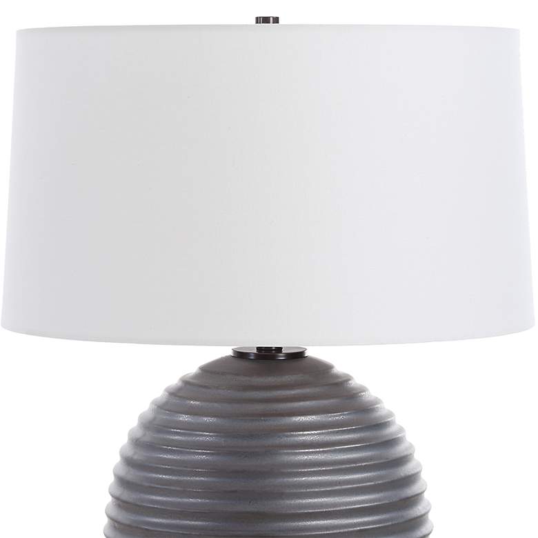 Image 5 Uttermost Chelsom 22" High Satin Black Ceramic Table Lamp more views
