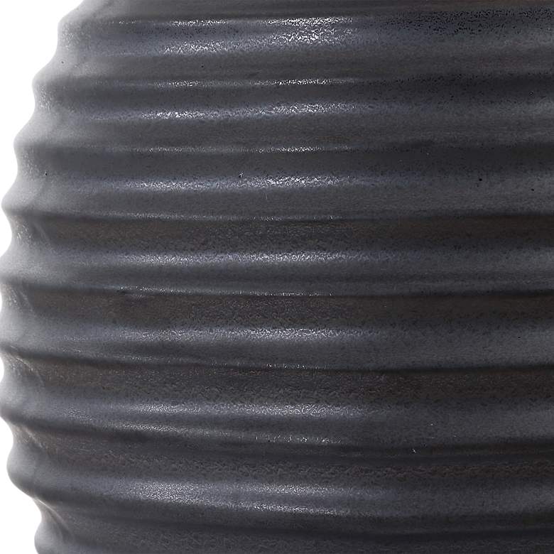 Image 6 Uttermost Chelsom 22" High Satin Black Ceramic Table Lamp more views