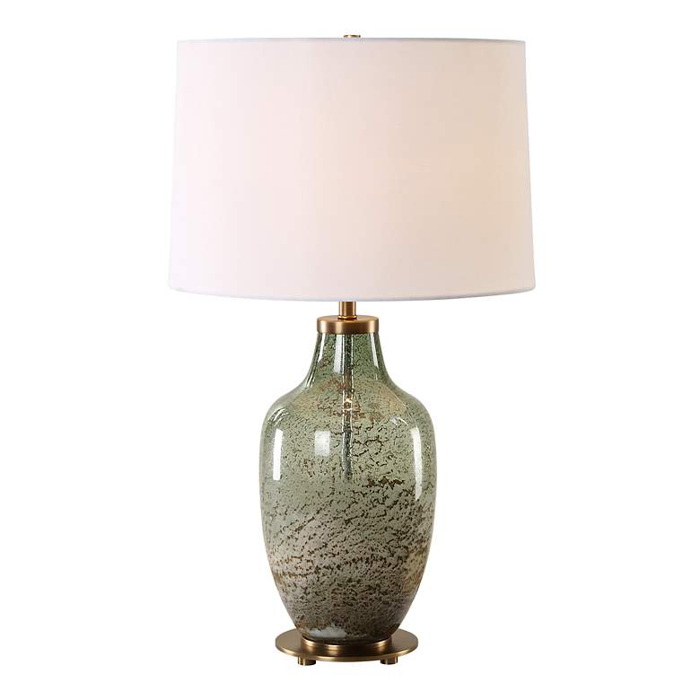 Image 3 Uttermost Chianti 27 1/2" Olive Green Glass Table Lamp