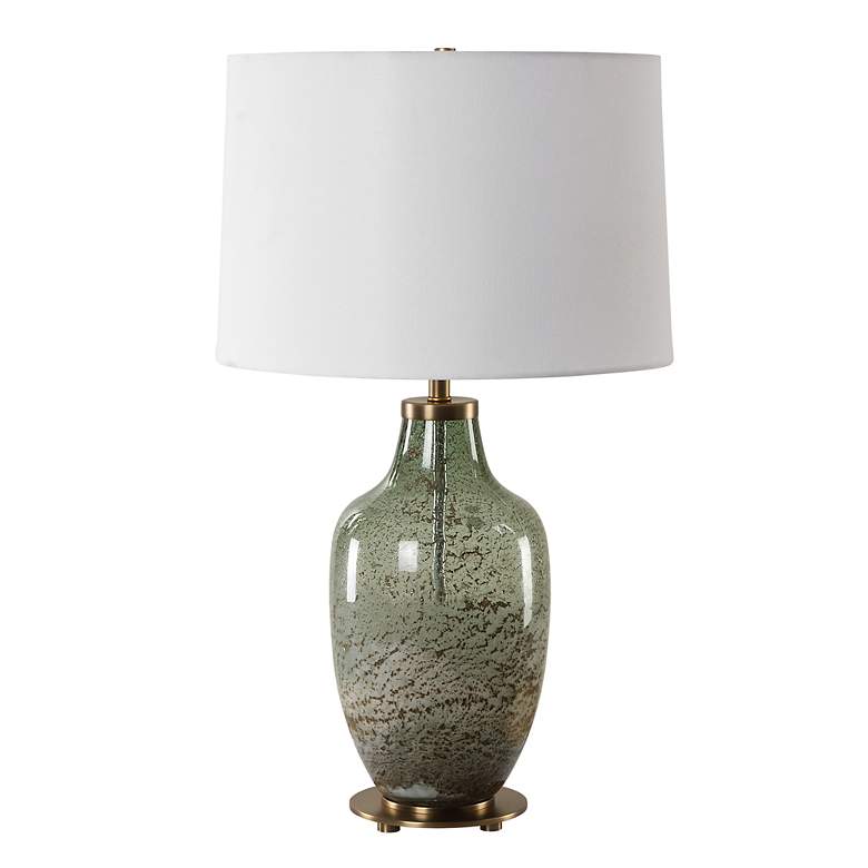 Image 5 Uttermost Chianti 27 1/2" Olive Green Glass Table Lamp more views