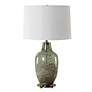 5_Uttermost Chianti 27 1/2" Olive Green Glass Table Lamp more views