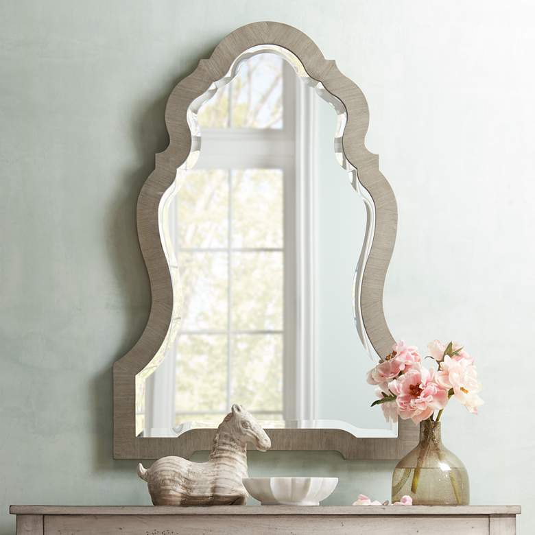 Image 1 Uttermost Chidester Gray 28 inch x 40 inch Jar-Shaped Mirror