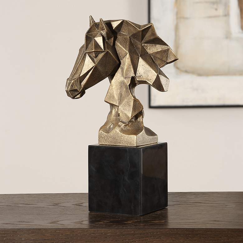 Image 1 Uttermost Chiseled Horse Bust 13 1/4" H Sculpture
