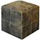 Uttermost Chivaso Saddle Brown Leather Cube Ottoman