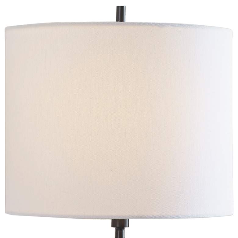 Image 3 Uttermost Ciara 33" High Black Metal and White Marble Buffet Lamp more views