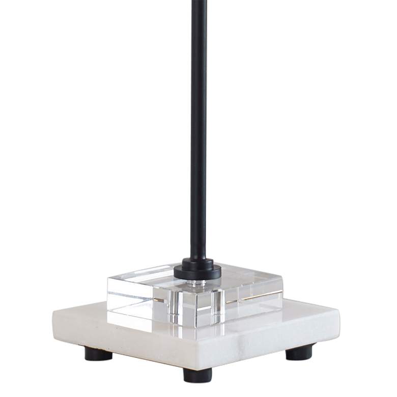 Image 4 Uttermost Ciara 33" High Black Metal and White Marble Buffet Lamp more views