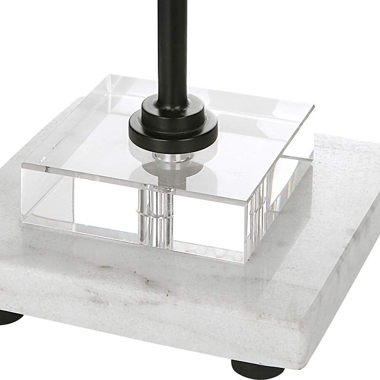 Image 5 Uttermost Ciara 33" High Black Metal and White Marble Buffet Lamp more views