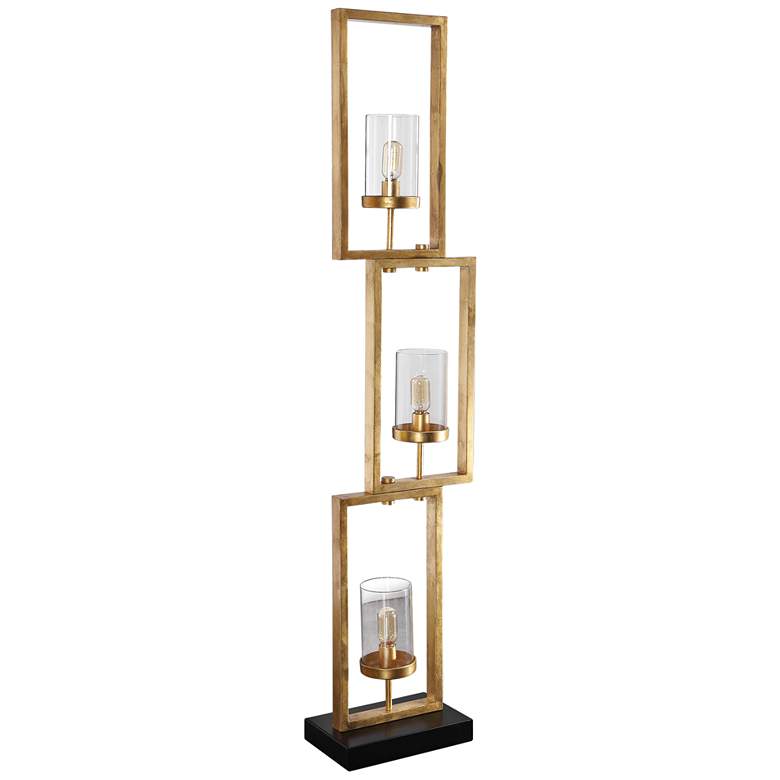 Image 2 Uttermost Cielo 64 1/4" Antique Gold Leaf 3-Light Floor Lamp