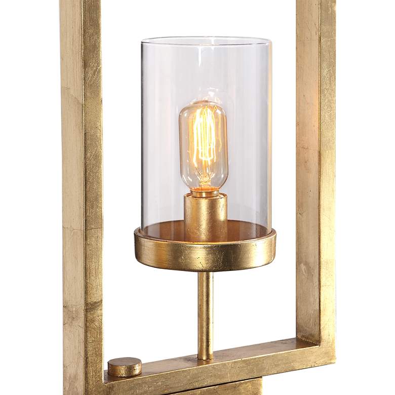Image 3 Uttermost Cielo 64 1/4 inch Antique Gold Leaf 3-Light Floor Lamp more views