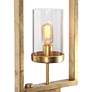 Uttermost Cielo 64 1/4" Antique Gold Leaf 3-Light Floor Lamp