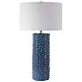 Uttermost Ciji Column 29 1/2" Deep Indigo Blue Ceramic Table Lamp