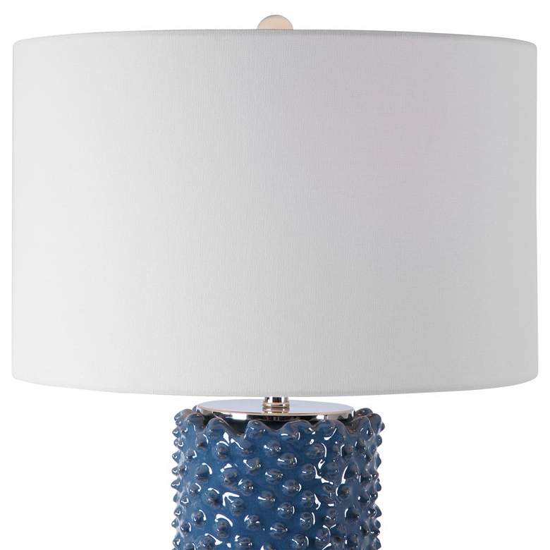 Image 3 Uttermost Ciji Column 29 1/2 inch Deep Indigo Blue Ceramic Table Lamp more views