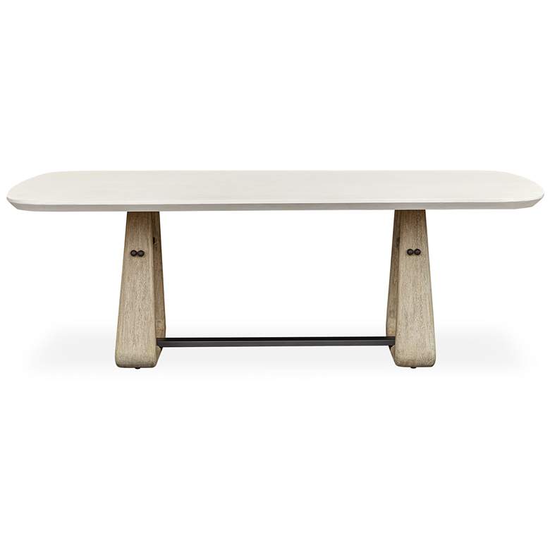 Image 1 Uttermost Circa Ceruse Wheat Outdoor Dining Table