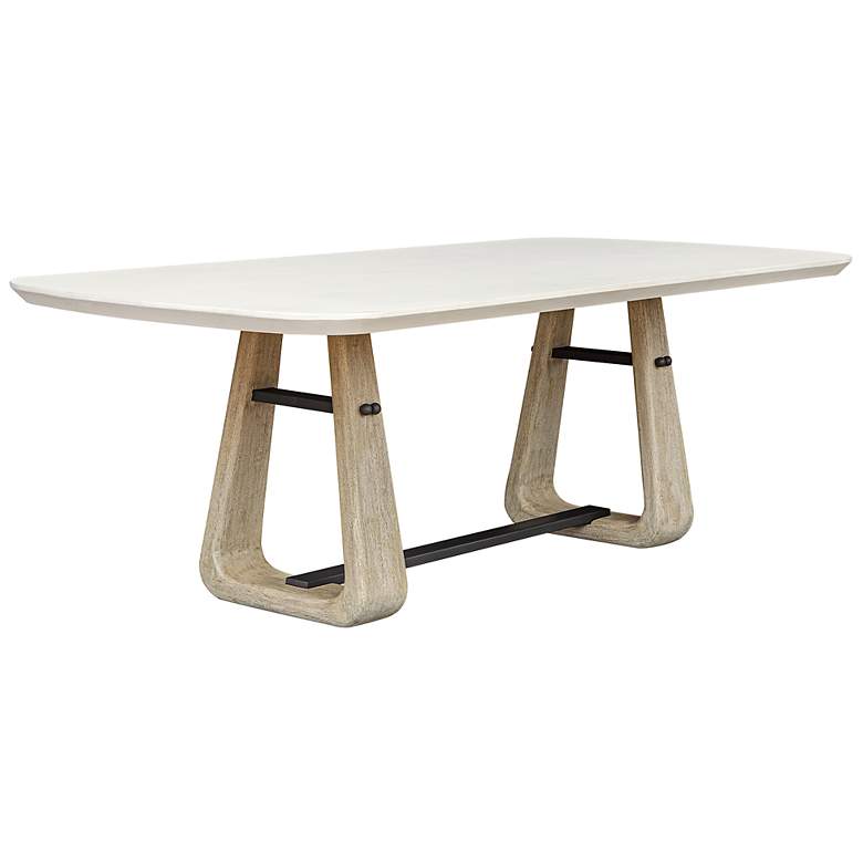 Image 3 Uttermost Circa Ceruse Wheat Outdoor Dining Table more views