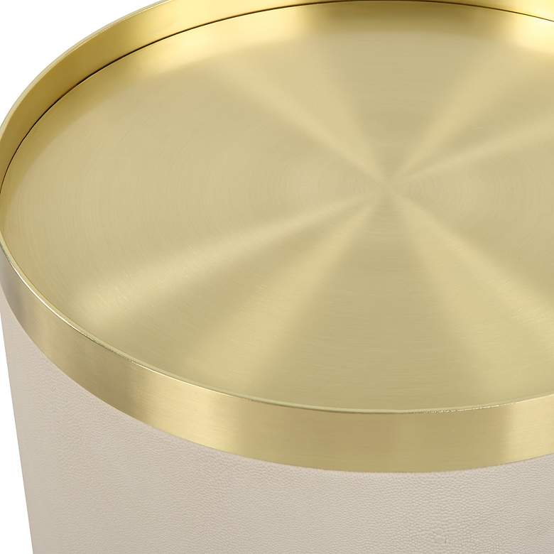 Image 3 Uttermost Circuit 13.75" x 24" White Accent Table more views