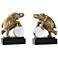 Uttermost Circus Act 9 1/4" High Gold Elephant Bookends