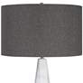 Uttermost Citadel White Marble Table Lamp with Gray Shade