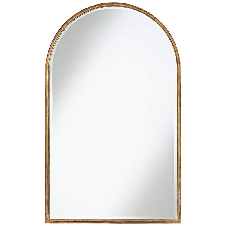 Uttermost Clara Gold 24 inch x 39 inch Arch Top Wall Mirror