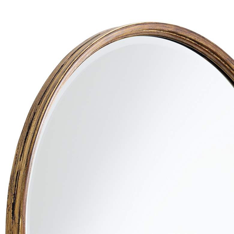Uttermost Clara Gold 24 inch x 39 inch Arch Top Wall Mirror more views