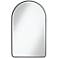 Uttermost Clara Matte Black 24" x 39" Arch Top Mirror